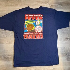Vintage 1995 New York Yankees Grapefruit League Swing Fever Shirt XXL Competitor